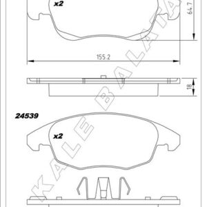ÖN BALATA C4 PICASSO 1.6 HDI 110hp 06 11 PARTNER 08 11 TEPE-BERLINGO 08 11 5008 09 DS4 DS5