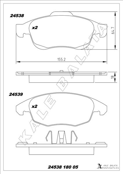 ÖN BALATA C4 PICASSO 1.6 HDI 110hp 06 11 PARTNER 08 11 TEPE-BERLINGO 08 11 5008 09 DS4 DS5