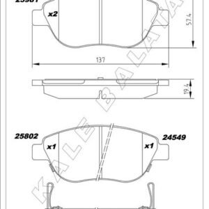 ÖN BALATA CORSA D BÜYÜK TİP 1.3 CDTI 07/06 FIAT 500L 12 0.9T 1.4 1.3D MTJ 1.6D MTJ