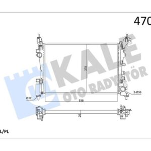 MOTOR SU RADYATÖRÜ OPEL CORSA D-CORSA E 1.2-1.4 A12XER A12XEL B12XEL A14XER B14XER 11 540x378x23 351220 1300312-1300339-13249566-13399870