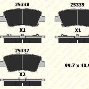 ARKA FREN BALATA HYUNDAI i20 1.2L G4LA 15-20 1.4L G4LC 15-18 1.4L D4FC CRDi 15-18 / ELANTRA 1.6L D4FB G4FG 16-  / KIA SOUL 1.6L D4FB 14-  / SPORTAGE