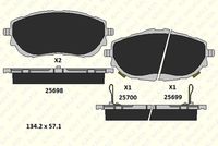 ÖN FREN BALATA TOYOTA AURIS COROLLA 1.33L 1.6L 1NR-FE 1ZR-FAE NRE180 ZRE181 ZRE185 12-  / 1.4L 1ND-F TV NDE180 12-