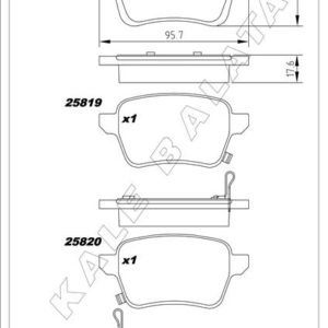 ARKA FREN BALATASI OPEL CORSA E 14 19 ADAM 14 19 15 JANT RPO J67 FIAT EGEA 16 500L 13 264mm