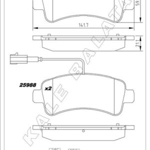 DİSK FREN BALATASI ARKA JUMPER 2.0D/2.2D3.0D 04/06 DUCATO 40 2.3D-BOXER 2.0D/2.2D/3.0D