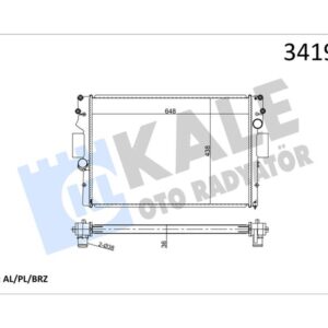 SU RADYATÖRÜ IVECO DAILY III-IV 06-11 MT BRAZING 648x438x36 500039637