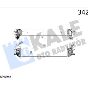 TURBO RADYATÖRÜ INTERCOOLER LAGUNA COUPE-LAGUNA III-LATITUDE 1.5 DCI AL-PL-BRZ 144610001N