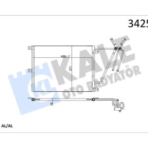 KLİMA KONDENSERİ OPEL VECTRA B ESTATE-HATCHBACK AL-AL 1850051-1850061-52479125