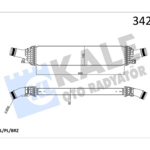 TURBO RADYATÖRÜ INTERCOOLER AUDI A4-A5-A6-Q5 2.0TFSI-1.8TFSI-2.0TDI 08 665X134.4X58 AL-PL-BRZ 8K0145805G-8K0145805P