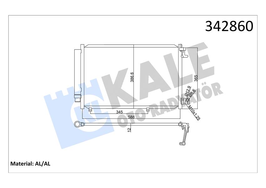 KLIMA RADYATORU KONDENSERİ FIESTA VI 1.25 1.4 16V 1.4TDCI 08 14 8V5119710BD-8V5119710BB-AP3J19710CA