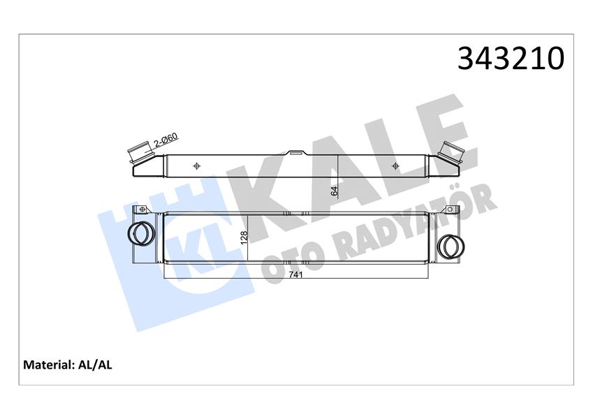 TURBO RADYATÖRÜ INTERCOOLER DUCATO-BOXER-JUMPER 2.2-2.3-3.0 D 06 740x127x50 1340763080-0384.K1