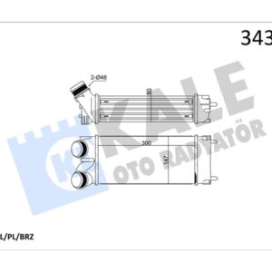TURBO RADYATÖRÜ INTERCOOLER BERLINGO 04 C4 04 P308 07 PARTNER 04 1.6HDI AL/PL/BRZ 300x147x76 0384.L4
