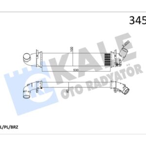 TURBO RADYATÖRÜ INTERCOOLER DACIA LOGAN 04 SANDERO 08 1.5 DCİ 654X113X108 MEK. AL/PL/BRZ 6001548727