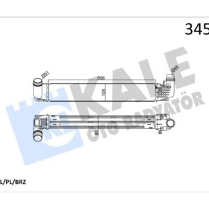 TURBO RADYATÖRÜ INTERCOOLER DACIA DUSTER 1.5DCİ 10 AL/PL/BRZ 8200880552