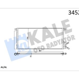 KLİMA RADYATÖRÜ KONDENSATÖRÜ OPEL MOKKA 12 19 CHEVROLET TRAX 12  1.4 A14NET-B14NET-D14NET AL/AL 6 47x298x16
