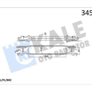 TURBO RADYATÖRÜ INTERCOOLER CORSA D AL/PL/BRZ 450x97x52 6302078-55702004