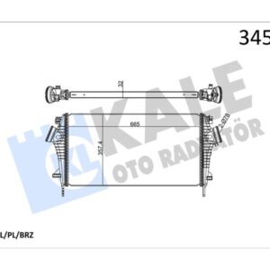 TURBO RADYATÖRÜ INTERCOOLER INSIGNIA A 09 17 1.6 CDTI LET-DTH-DTJ 2.0 DTH-NFT-NHT-DTR AL/PL/BRZ 2.8 NET-NER 665x361.7x32 1302647-13241751
