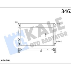 RADYATÖR TOYOTA RAV4 2.0 06   670x418x16 AL/PL/BRZ