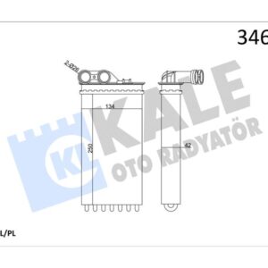 KALORİFER RADYATÖRÜ C4 04 P307 04 AC KLİMASIZ 247x134x42 6448.N5