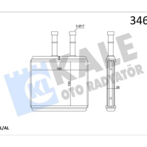 KALORİFER RADYATÖRÜ CHEVROLET AVEO 06- / KALOS 05- - ALEMİNYUM 96539642