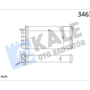 KALORİFER RADYATÖRÜ BRAVO 95-01 BRAVA 95-01 MAREA 96-02 250x140x42 46721967-46722359-46722546