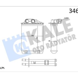 KALORIFER RADYATORU FIAT 500C FIAT 500 FIAT 500L PANDA FORD KA 1.2 1.3 1.4 77362540
