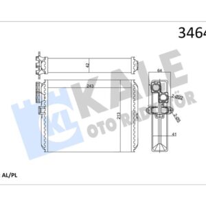 KALORİFER RADYATÖRÜ VOLVOS60 2.0T 2.4 01 S80 98-06 V70 00 XC70 00 XC90 02 812328 9171503