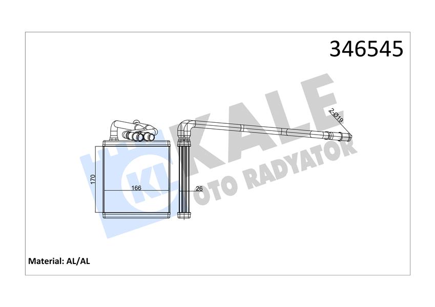 KALORIFER RADYATORU FIESTA CB1 08 12 VI 08 BRAZING 1743436-1573046-8V5118B539AC-AB-AA