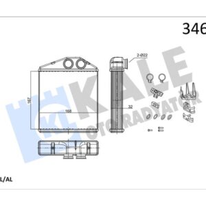 KALORİFER RADYATÖRÜ CORSA C-TIGRA TWINTOP 1.2-1.4-1.8-1.3CDTI-1.7CDTI 00 1618222-9196140