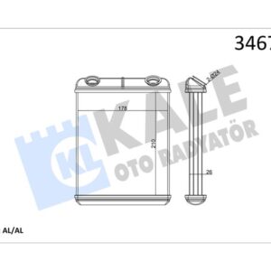 KALORİFER RADYATÖRÜ BRAZİNG LAGUNA II AC KLİMASIZ 210x184x26 7701206524