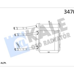 KALORİFER RADYATÖRÜ ASTRA F-CALIBRA A-VECTRA A BORULU KLİMASIZ 175x188x48 1806115-1806116-90399229