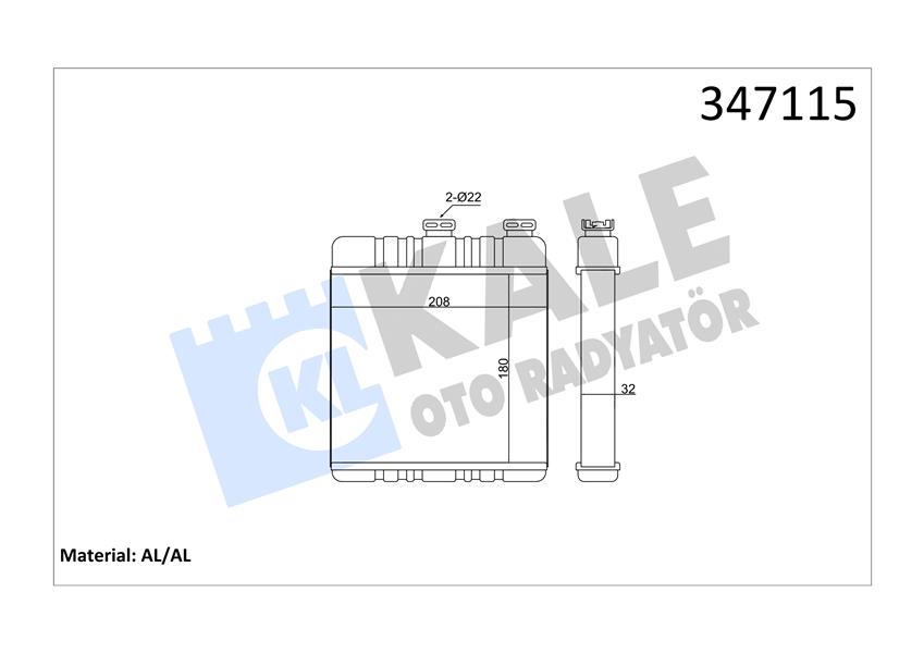 KALORİFER RADYATÖRÜ ASTRA G-ZAFIRA 206x180x32 1618142-9117283