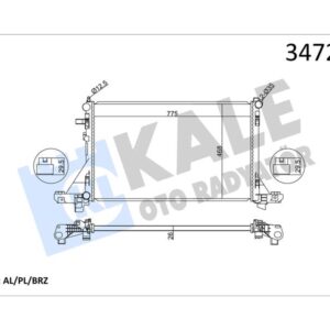 RADYATÖR MASTER III-MOVANO B 2.3DCI-CDTI 10 KLİMALI 773x469x26 mm 214005447R-214107695R-214106091R