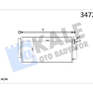 KLİMA KONDENSERİ FIAT EGEA-500L 12 1.3-1.6 MULTİJET-1.4 BENZINLI AL-PL-BRZ 51887955-52102801
