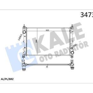 RADYATÖR DOBLO 1.4-1.3 DMTJ 10 COMBO 1.3 CDTİ 12 MEKANİK AC /- 620x400x16 51812209-51938013-1300328-95510450