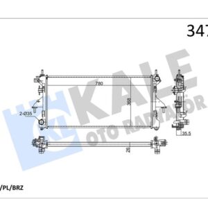 SU RADYATÖRÜ FIAT DUCATO 2.3D 06 MT BRAZING 780x368x26 3062308080 1349196080-1349207080-1362308080