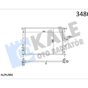 MOTOR SU RADYATÖRÜ DACIA LOGAN 06 SANDERO 08 DUSTER 10 1.4 1.5dCİ 1.6 AC 585x408x22 8200735039-214100980R