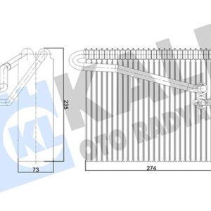 KALORİFER RADYATÖRÜ KLİMA EVAPARATOR ASTRA G-ZAFIRA A 98 274x235x73 AL 1618185-9118965