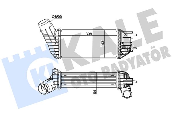 INTERCOOLER BRAZİNG INTERCOOLER A/M 400X145X62 TRANSİT 2.2 TDCI 06 / 2.4 TDCI 06 96641-1376241-6C119L440AB 6C119L440AC-6C119L440AB-1371241