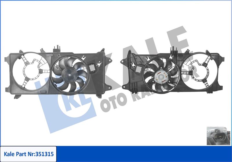 FAN MOTOR DAVLUMBAZ FIAT DOBLO 1.9 JTD MPV 119-223 46821266-51718487-51738799