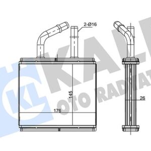KALORİFER RADYATÖRÜ MAZDA 323 FAMILIA 1.5L Z5 16V DOHC BA12 96-98 / LANTIS 1.8L BP DOHC BA14 96-98 - ALEMİNYUM B01A61A10-EA2961A10