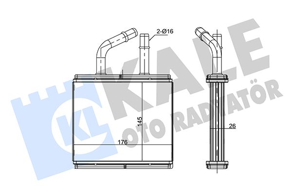 KALORİFER RADYATÖRÜ MAZDA 323 FAMILIA 1.5L Z5 16V DOHC BA12 96-98 / LANTIS 1.8L BP DOHC BA14 96-98 - ALEMİNYUM B01A61A10-EA2961A10