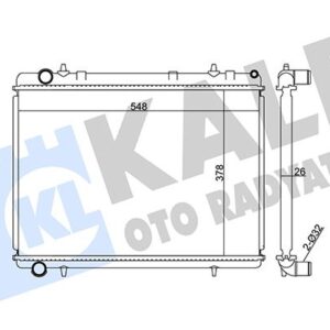 SU RADYATÖRÜ PEUGEOT 307-CITROEN C4 1.6HDI 2.0 16V 04 MT AC NAC BRAZING 378x548x26
