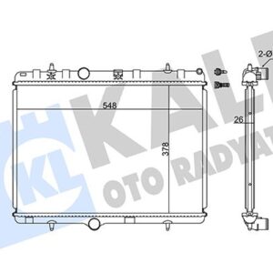 RADYATÖR C3 02 C2 03 207 07 1.4-1.6 16V-1.6HDI AC MEK AL/PL/BRZ 378x548x26 1333.89-1330.P8