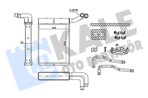 KALORİFER RADYATÖRÜ BRAZING CITROEN C5 04 08 PEUGEOT P407 04 10 6448.N0