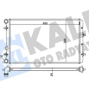 SU RADYATÖRÜ VW POLO 02 SEAT CORDOBA-IBIZA III 02 SKODA FABIA 99 1.2 1.4 1.6 16V 1.4 1.9TDI MT AC NAC BRAZING 630x398x22 6Q0121253Q-6QE121253A