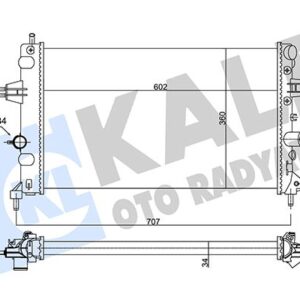 RADYATÖR ASTRA G 1.6 Z16XEP AC MEK 600x375x26