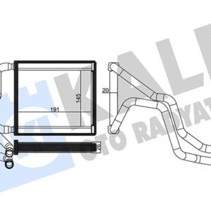 KALORİFER RADYATÖRÜ HYUNDAI i20 1.2L G4LA benzinli 15-20 / 1.4L G4LC 15-18 / 1.4L D4FC CRDi dizel 15 -18 / BAYON 1.4 G4LC 20- - ALEMİNYUM