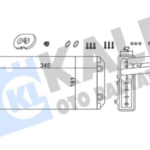 KALORIFER RADYATORU MERCEDES SPRINTER B901 B905 . VW LT 28-35-46 A0028358901-2D0819031