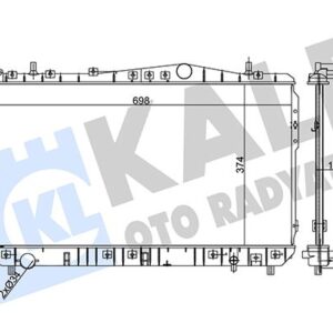 MOTOR SU RADYATÖRÜ MANUEL CHEVROLET LACETTI 05 NUBIRA 05 1.4-1.6-1.8 16MM AL/BRZ 375x698x16