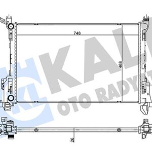 RADYATÖR TRAFIC 1.6/2.0DCI 14 VIVARO B 1.6CDTI-TALENTO 1.6D 16 MT 26MM AL/BRZ 748X468X26 -93868353